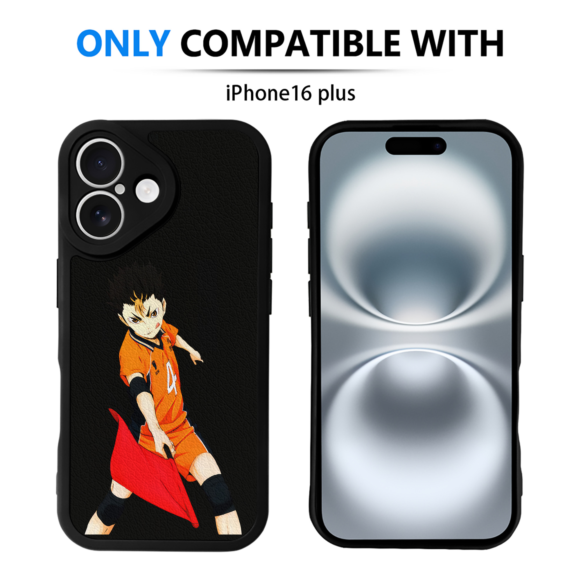 （画像用） ハイキュー!! Haikyu!! 【iPhone 16シリーズ対応】シリコンスマホケース（レザー調） 材質：シリコン